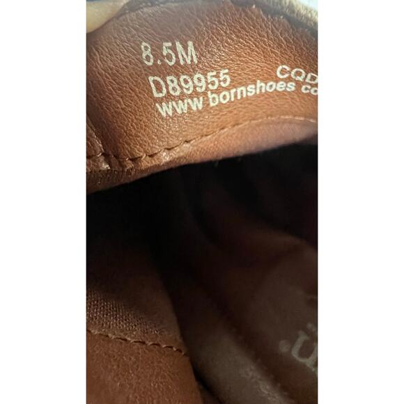 Born Distressed Brown Leather Western Ankle Comfort Rubber Sole Bootie Boots 8.5 - Picture 11 of 13